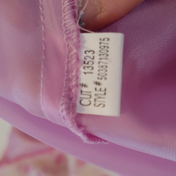 Vintage 100% Silk Dress Size 14 Polka Dot Pink - Picture 16 of 16